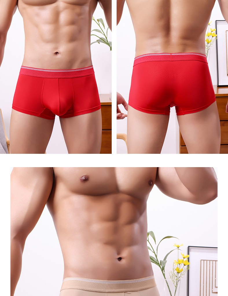 Scrotal Support Men's Underpants U Convex Anti-moving Ice Silk Boxer | Elevated Statement