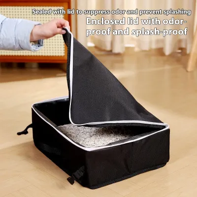 Folding Litter Box Fully Enclosed Temporary Travel