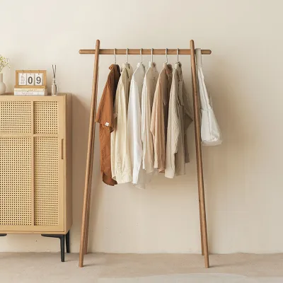 Solid Wood Coat And Hat Rack Floor-standing Household