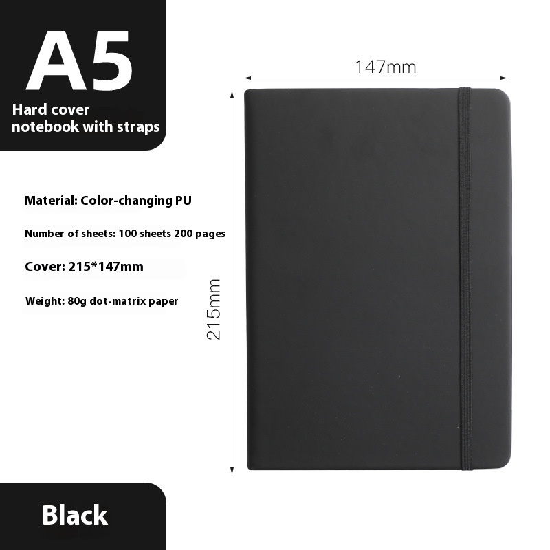 A6a5 Strap Notebook Notepad 4
