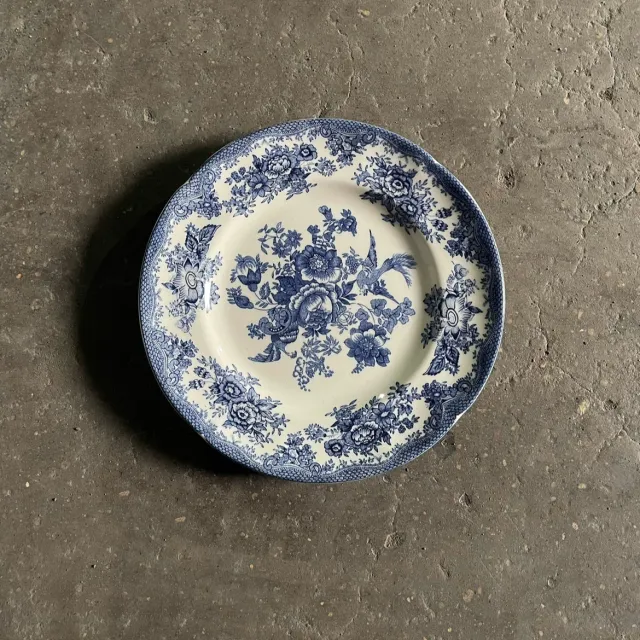 Blue Flower Deep Dinner Dessert Plate Blue - Shop at LoveMi