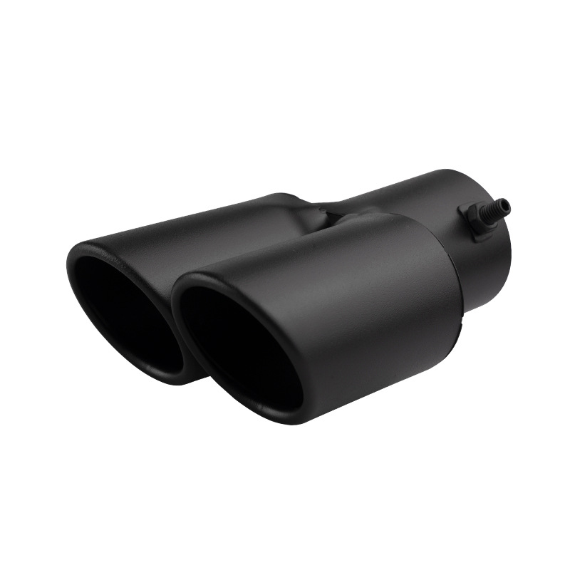 Car Universal One Out Of Two Baked Blue Tailpipe Double Tube Tail Pipe Muffler