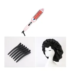 Straight Comb Portable Household Electric Hair Curlers - Pink Set - View 1
