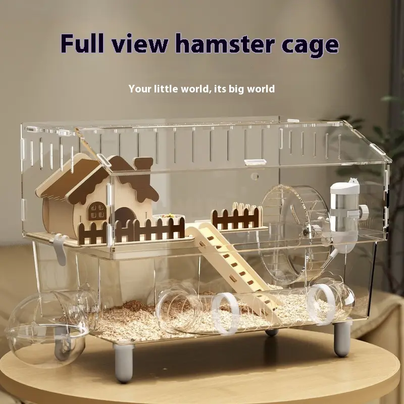 Hamster Winter Cage Easy To Clean Acrylic Luxury Villa