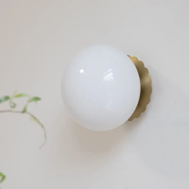 Retro Globe Wall Lamp with Glass Shade for Bedroom and Hallway