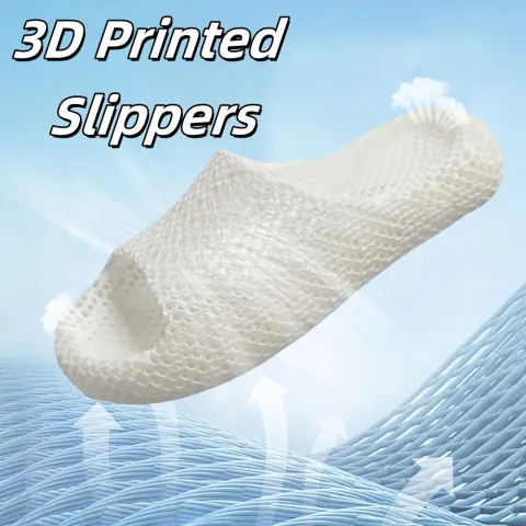 3D Printing Slippers Soft Breathable Waterproof Non-slip for Women