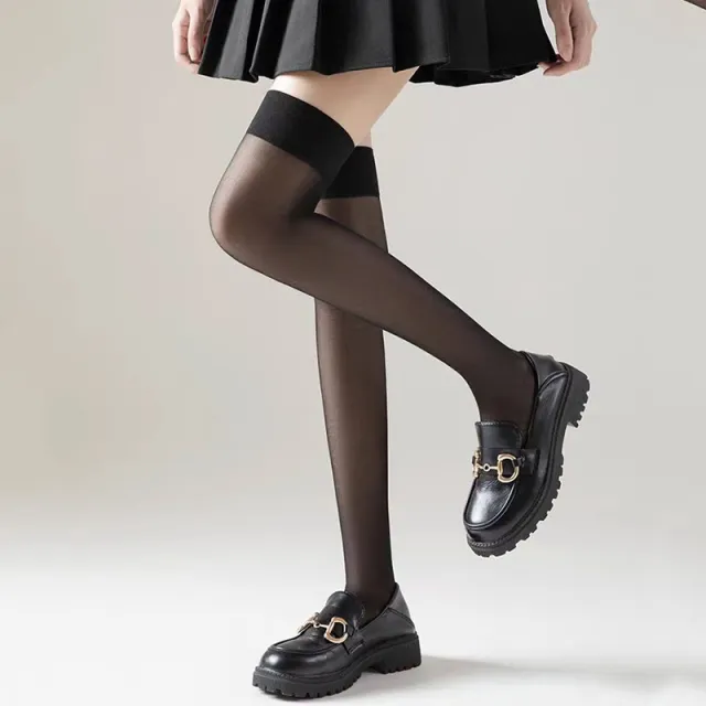 Thigh Stockings Women's Red Edge Black Edge Stockings Thin Black Silk Black Edge - Shop at LoveMi