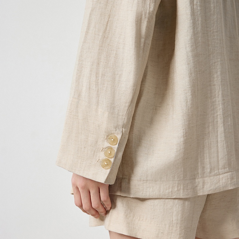 Linen Suit Jacket For Women Leisure Commute Loose