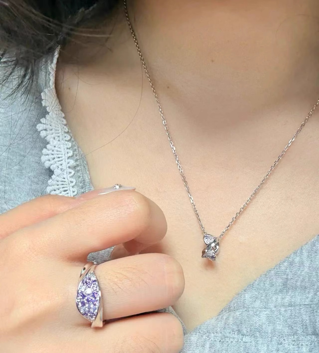 Purple Diamond Ring