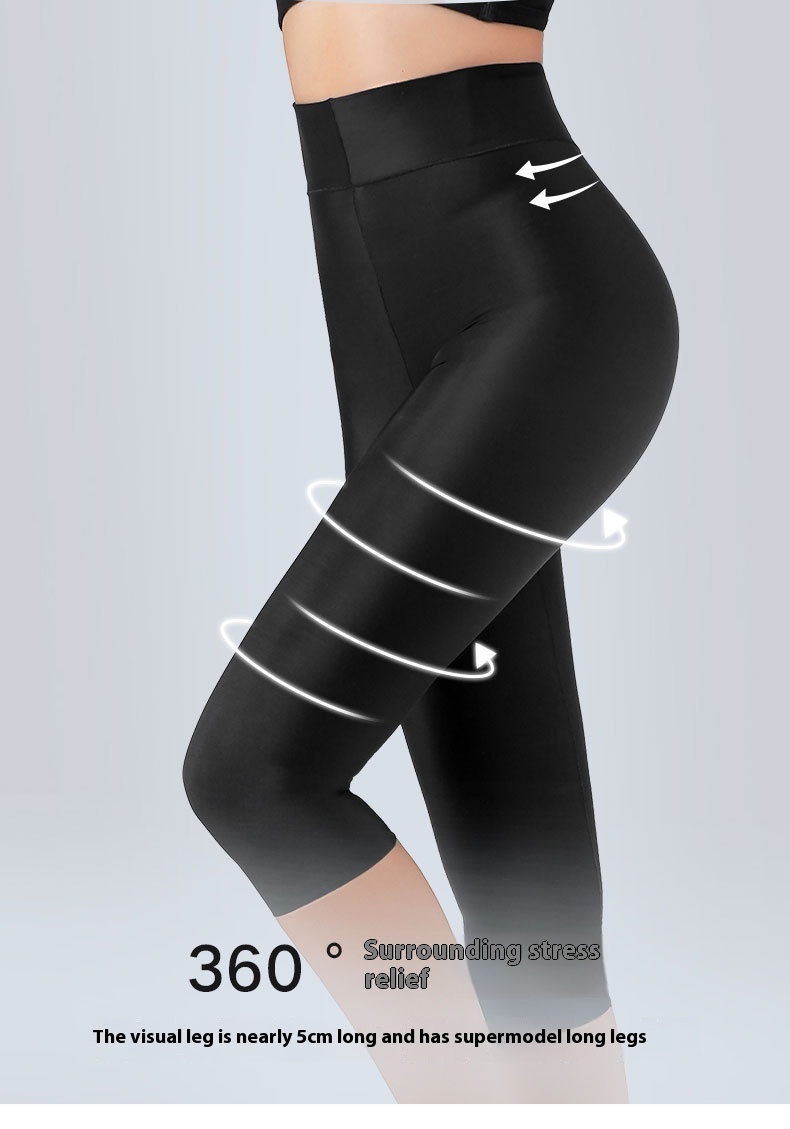 Body Shaping Wide Leg Pants high waisted tummy control in black