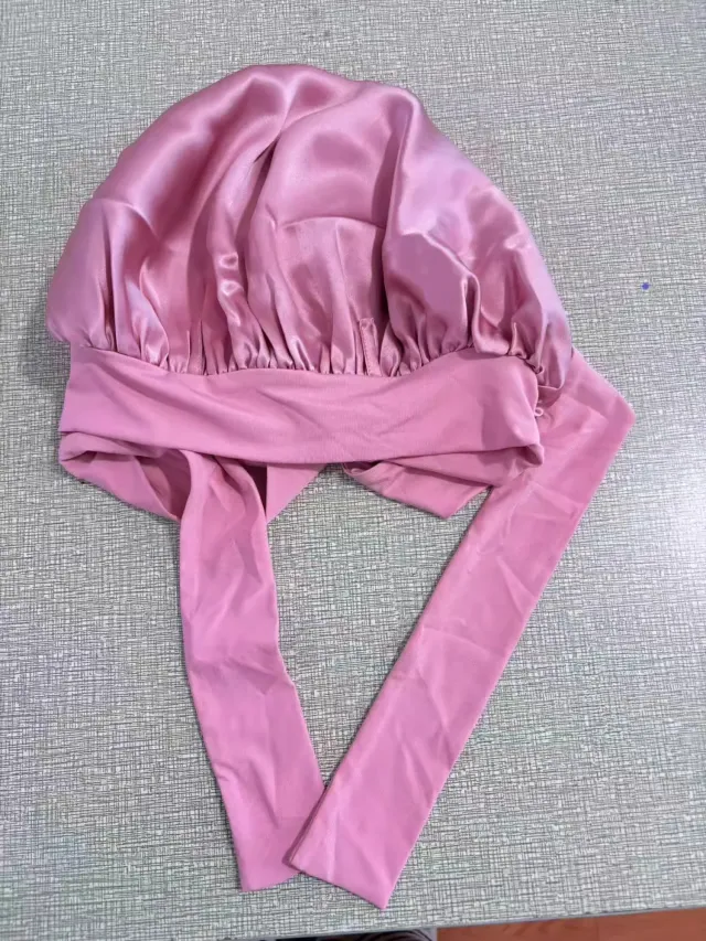 Double Layer Silk Elastic Band Nightcap 1 Style - Shop at LoveMi