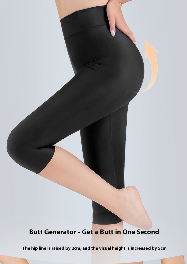 Body Shaping Wide Leg Pants high waisted tummy control in black