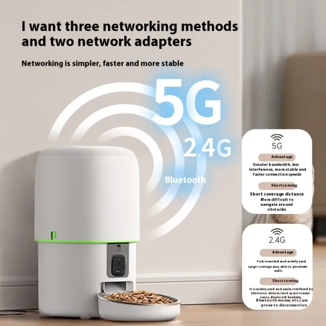 Automatic Pet Feeder Intelligent Remote Video Control White - Shop at LoveMi