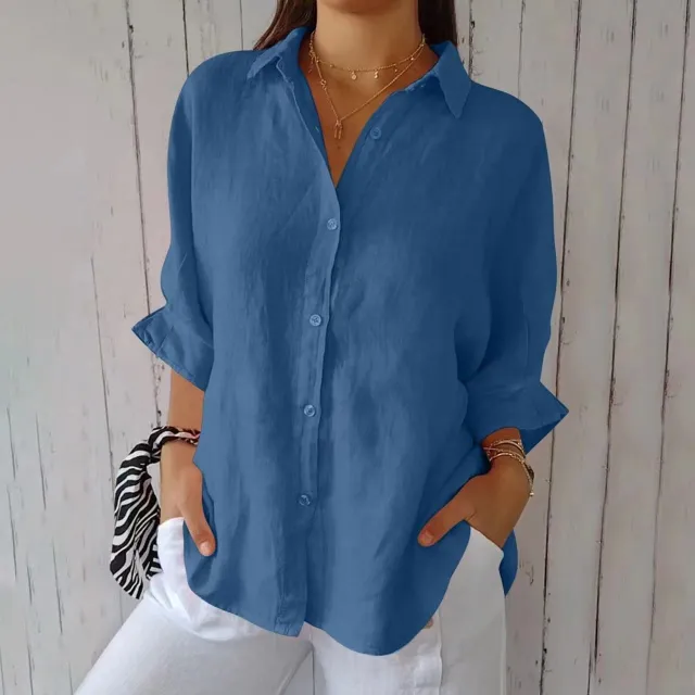 Trade Fashion Casual Cardigan All match Long Sleeve Loose Top Shirt Blue - Shop at LoveMi
