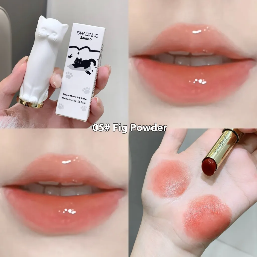 Meow Meow Moisturizing Colored Lipstick Anti-chapping Fade Lip Lines - 05 Fig Powder