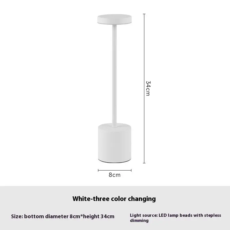 LED Rechargeable Bedside Dining Table Small Night Lamp