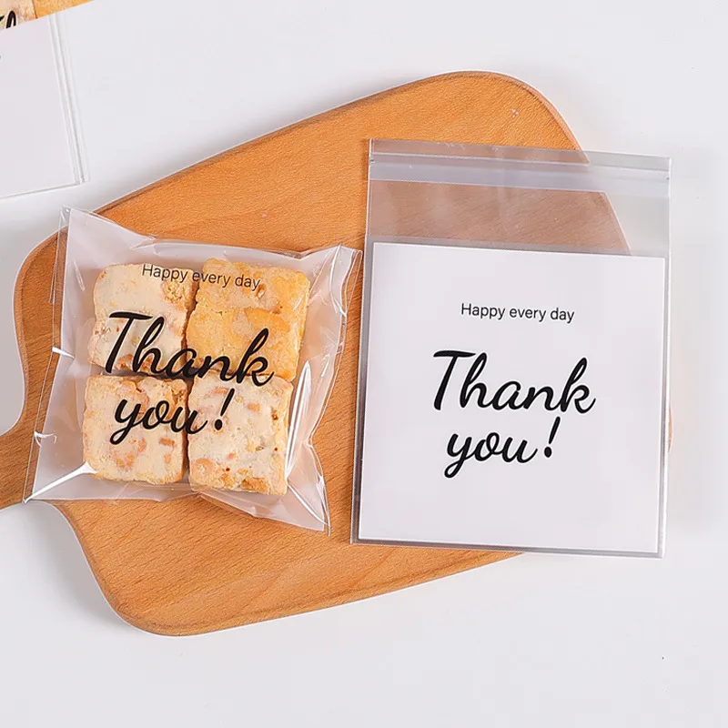 Snowflake Crisp Cookies Self-adhesive Packaging - Be Happy Every Day