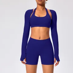 Wear A Sports Waistcoat With A Long-sleeved Shawl - Dark Indigo-L - View 1