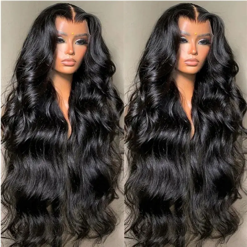 Former Lace Wig Woman With Long Black Curly Hair