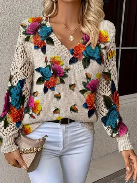 Printed Casual Cape Coat Cardigan Sweater 12Color - Shop at LoveMi