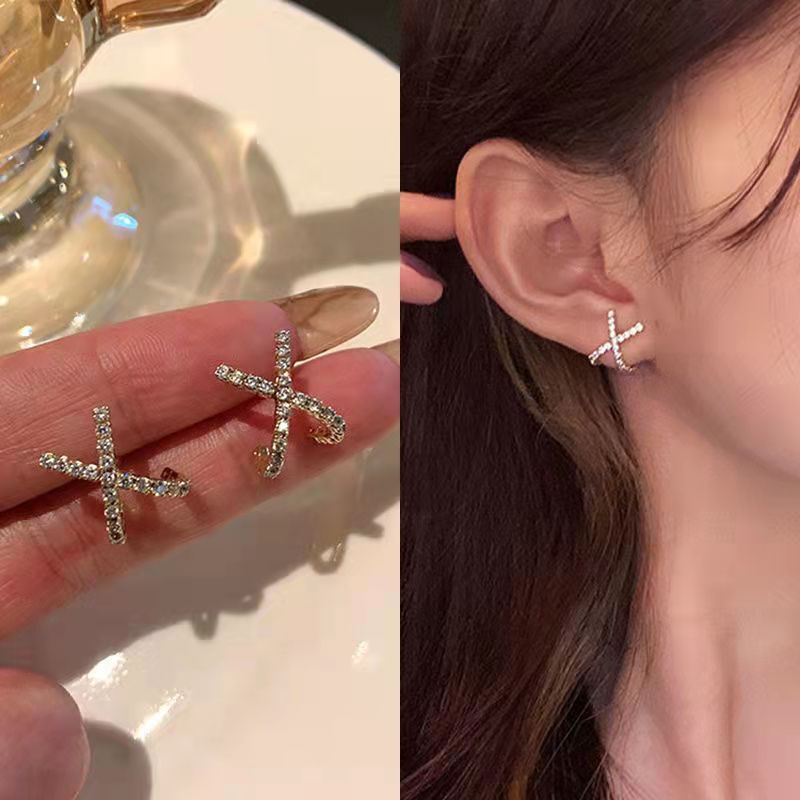 Tremella Studs Female Korean Style Small Temperament With Diamonds