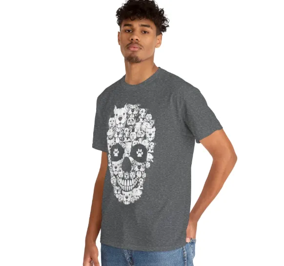T shirt Men And Women Couple Solid Color White Printing Dark Grey - Shop at LoveMi