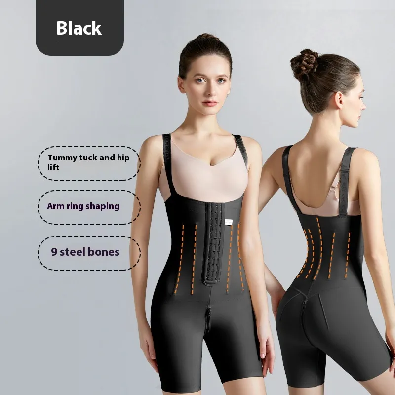 Women's Fashion Personalised One-piece Postoperative Corset - Black