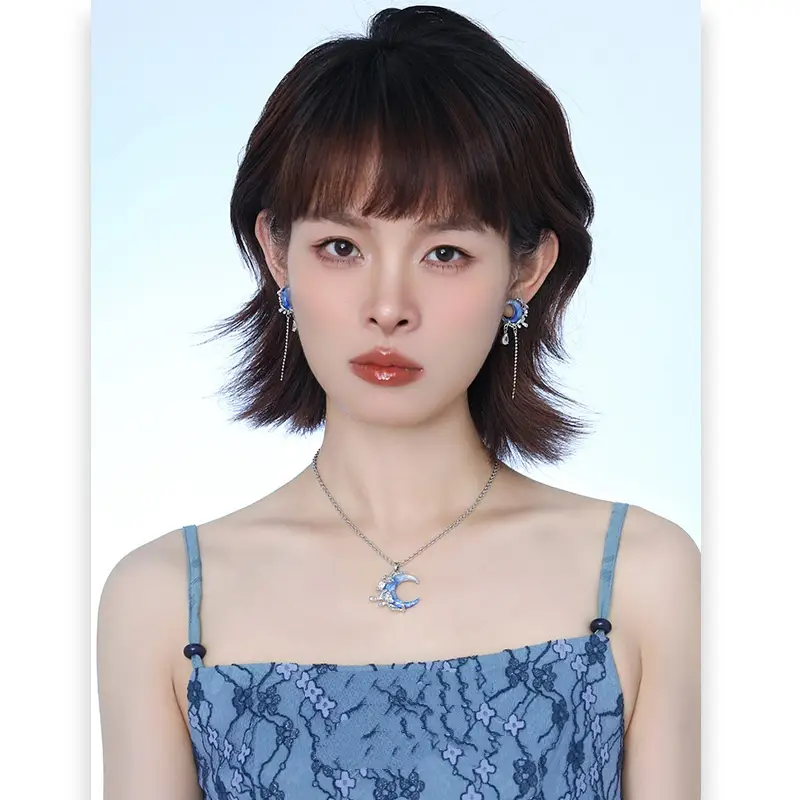 Blue Moon Series Fashion Necklace Earring Ring