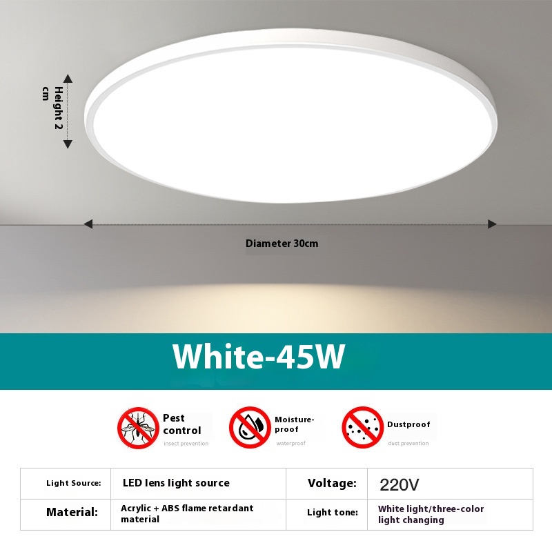 Household Led Ceiling Ultra-thin Round Room Light