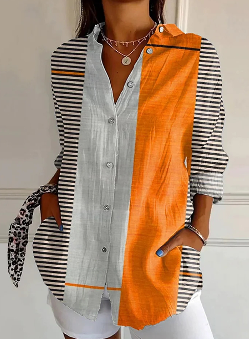 Women's Colorful Geometric Cozy Shirt