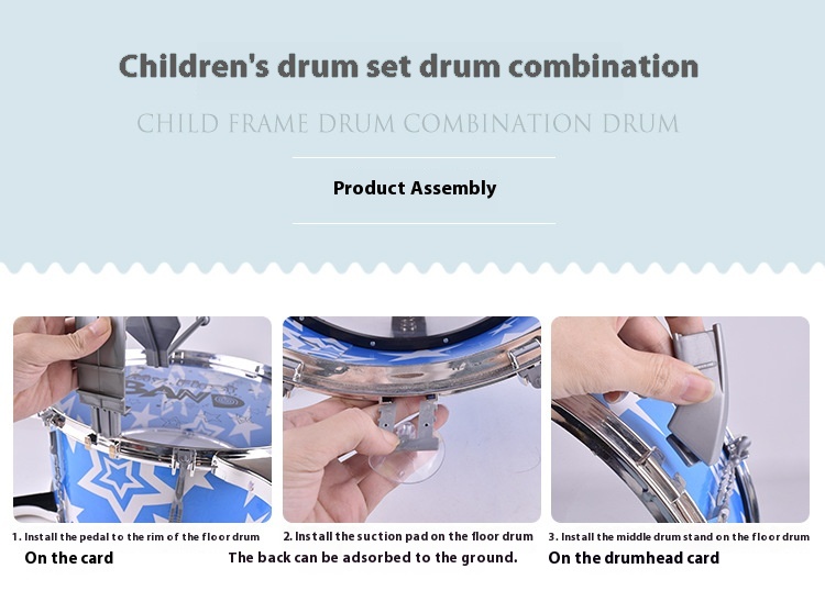 Batería de jazz para niños de 3 a 6 años / Children's Jazz Drum Kit 3-6 Years Old Toys 19