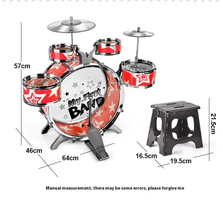 Batería de jazz para niños de 3 a 6 años / Children's Jazz Drum Kit 3-6 Years Old Toys 23