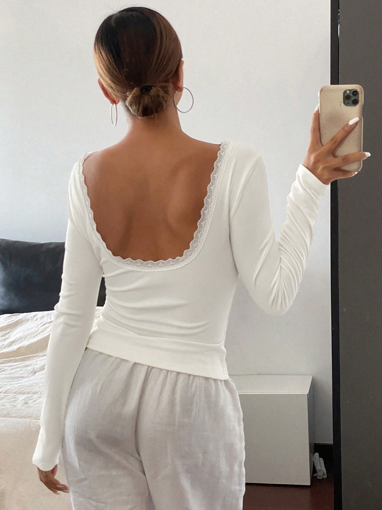 Women's Back Hollow Slim Fit T-shirt