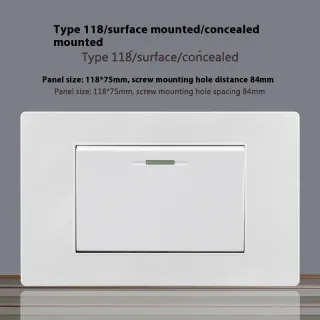 118 Type White 16A Israel Socket Panel