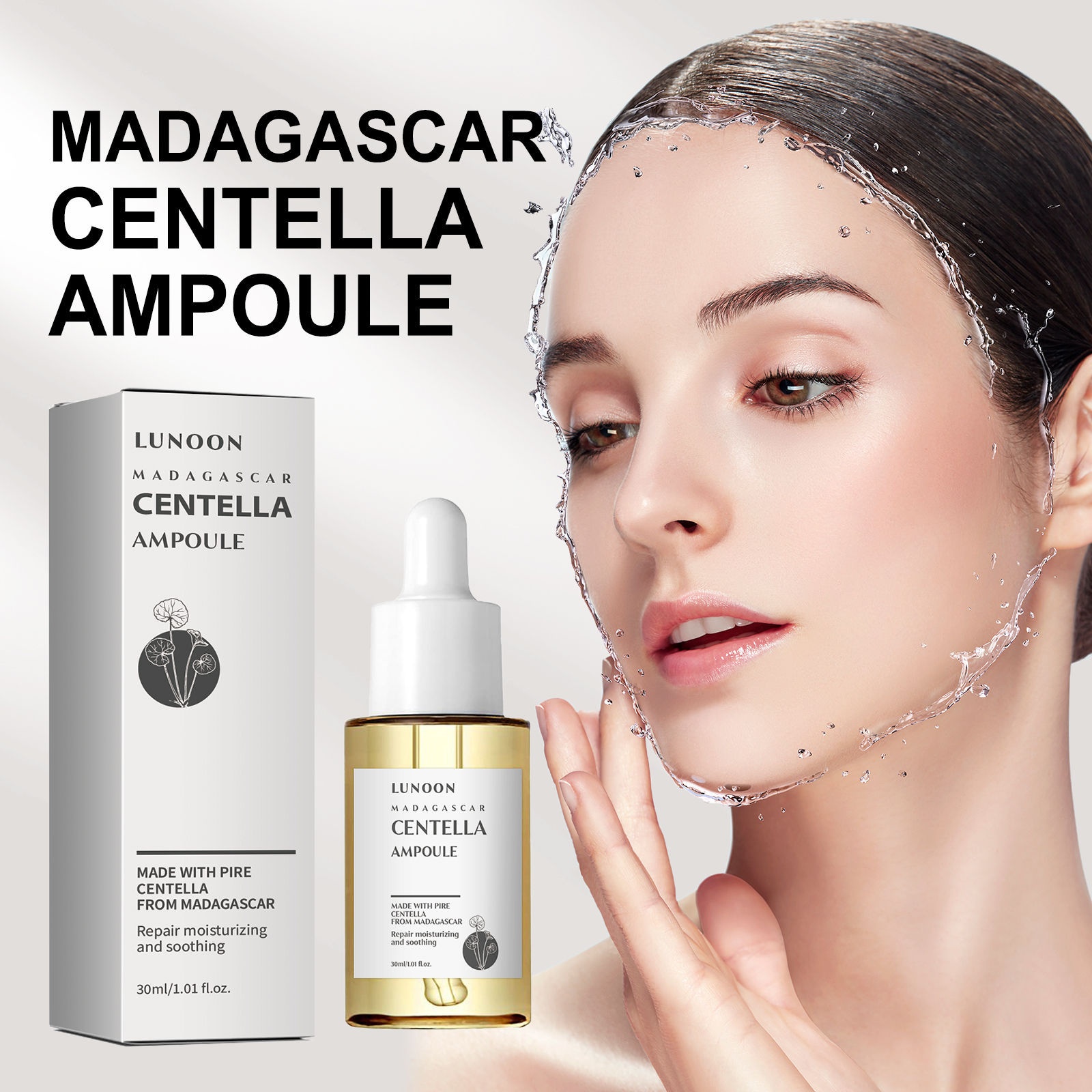 Sérum Facial Centella Asiatica – Minimiza Poros, Hidrata y Repara la Piel / Centella Asiatica Facial Shrink Pores Moisturizing Brightening Skin Repair Soothing 12
