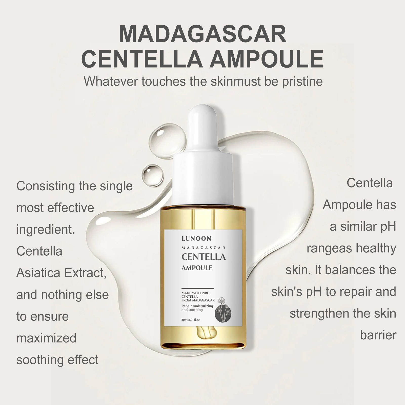 Sérum Facial Centella Asiatica – Minimiza Poros, Hidrata y Repara la Piel / Centella Asiatica Facial Shrink Pores Moisturizing Brightening Skin Repair Soothing 18