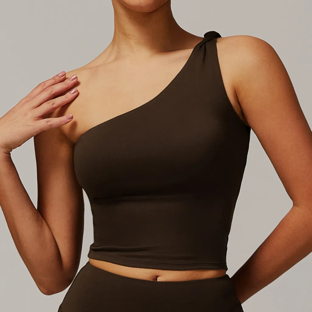 Waist Shaping Casual Running Workout Vest - Black Coffee