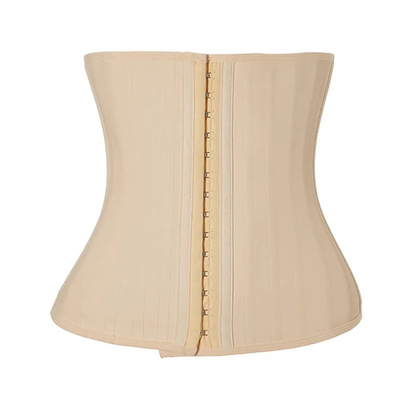 Violently Sweat Waist Shaping Belt 25 Steel Rib Rubber Corset - Skin Color-S