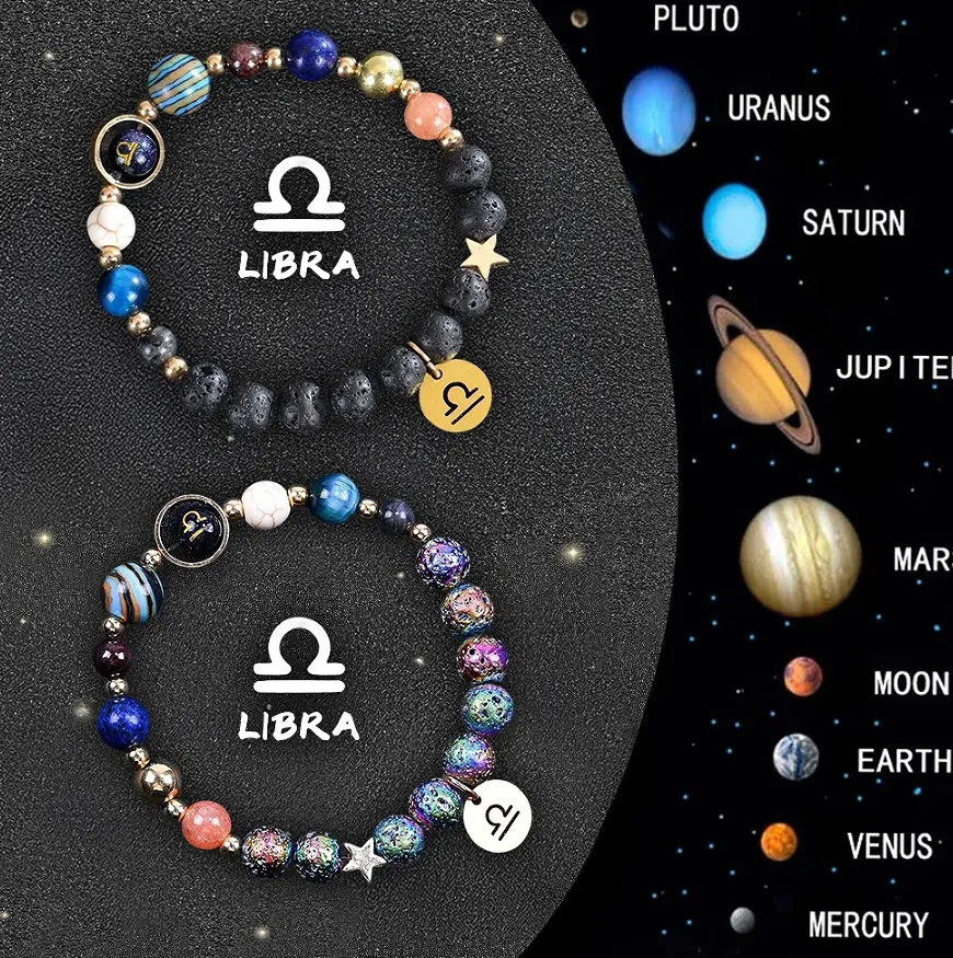 Twelve Zodiac Sign Beaded Bracelet Set - 11Style
