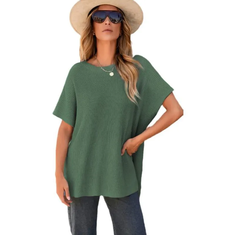 Casual Loose Shoulder Short Sleeved Top - Lc277051P509-Xl