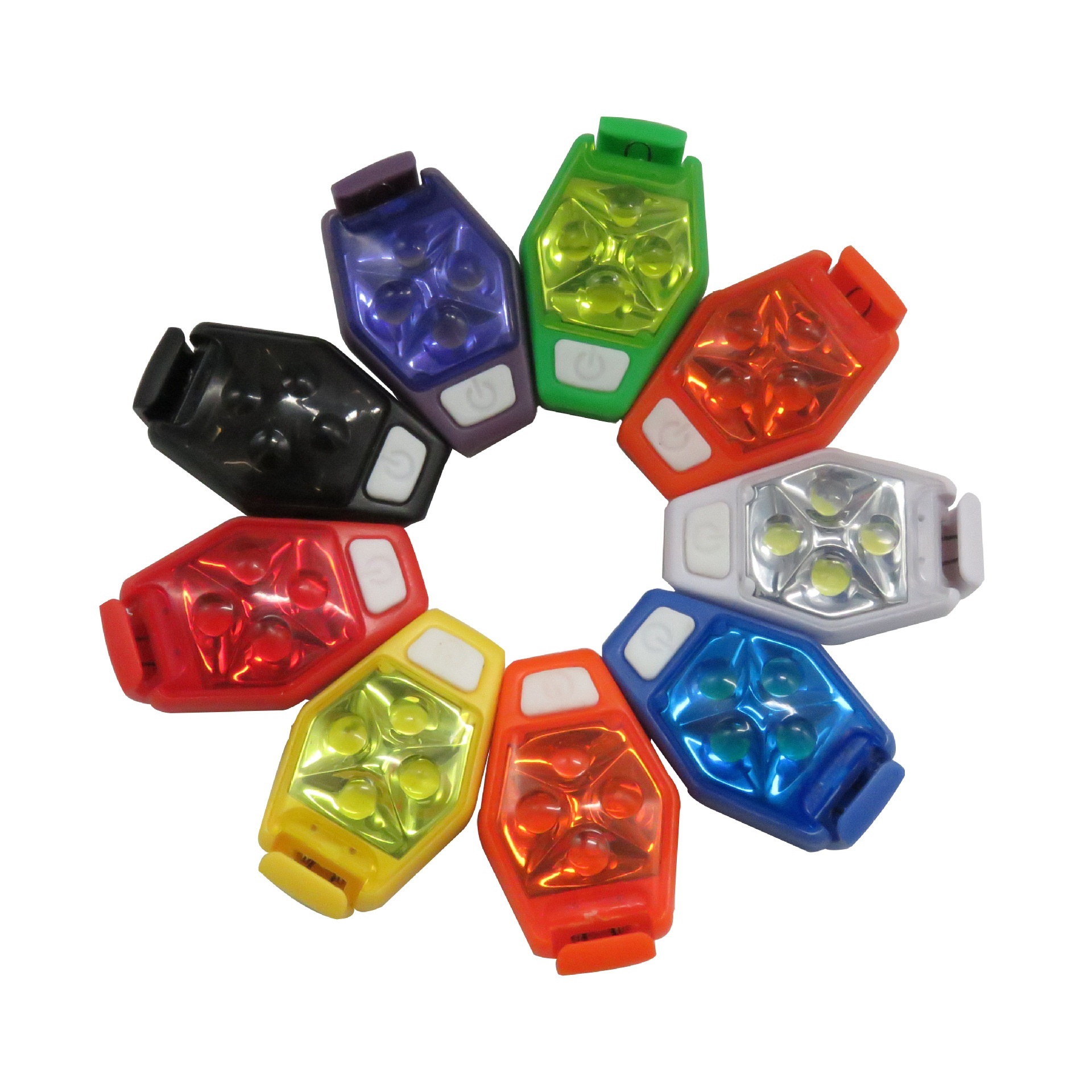 مصباح ليد ماسي متعدد الألوان للركض الليلي (اختياري)