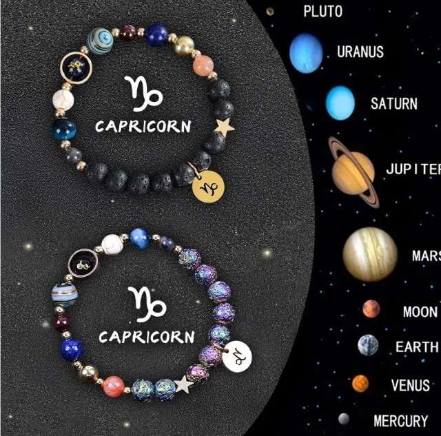 Twelve Zodiac Sign Beaded Bracelet Set 02Style - Shop at LoveMi