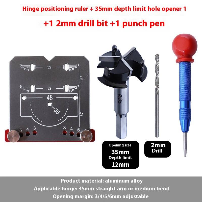 35mm Hinge Punch Locator Adjustable Margin Mark Number - Image 3