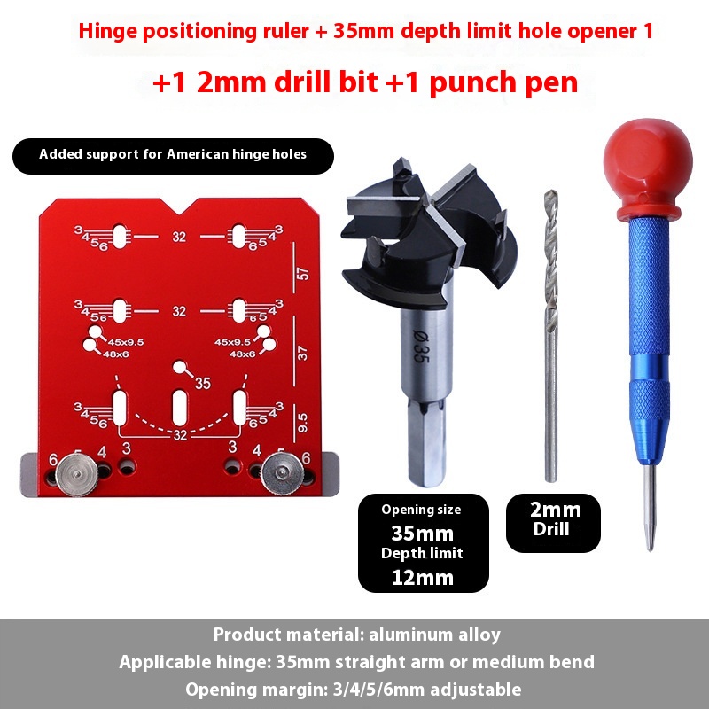 35mm Hinge Punch Locator Adjustable Margin Mark Number - Image 4