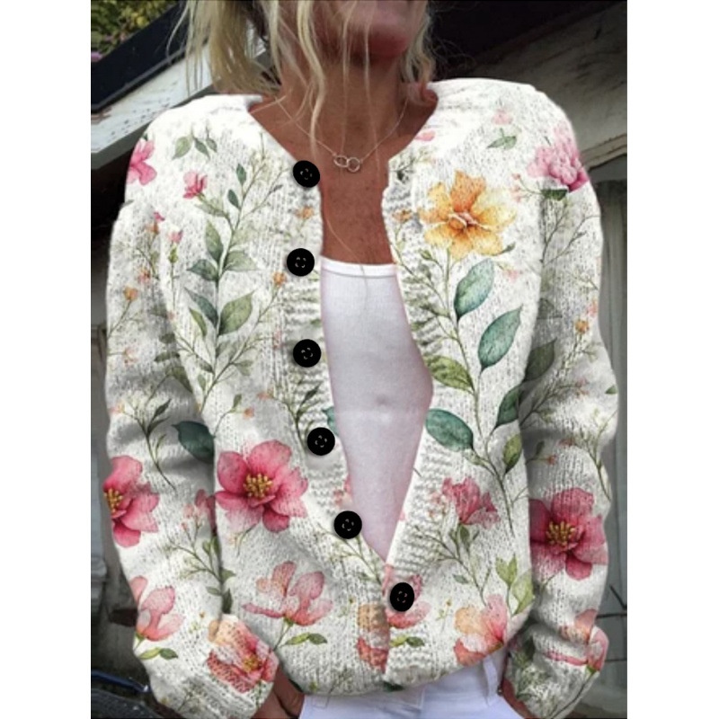 New 3D Digital Printed Cardigan Knitted Jacket For Women Kkwy63 - Shop at LoveMi