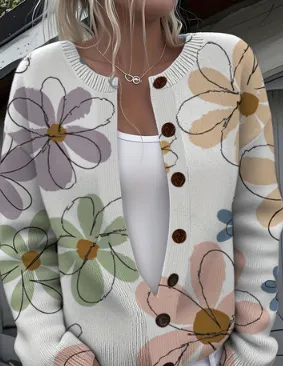 Digital Printed Cardigan Hoodie Jacket White - Shop at LoveMi