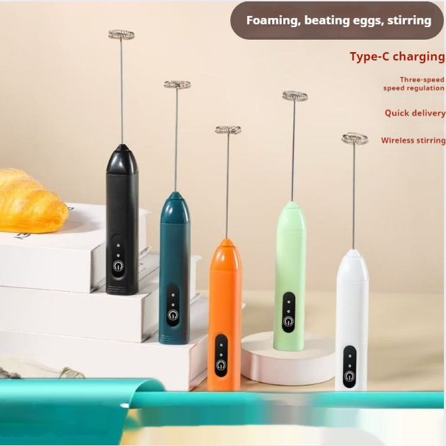 خافق كهربائي لحليب القهوة وخفق البيض صغير وآمن للأغذية