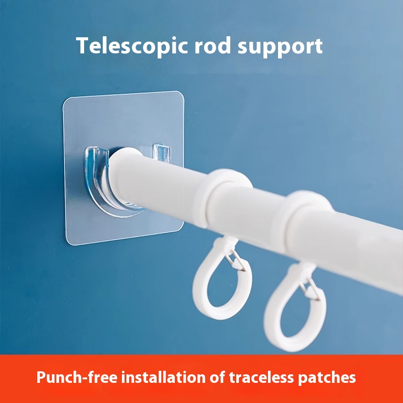 Japanese-style Telescopic Rod Fixed Support Adhesive Holder