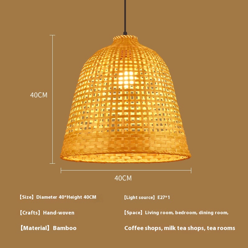 Bamboo Manual Zen Study Chandelier