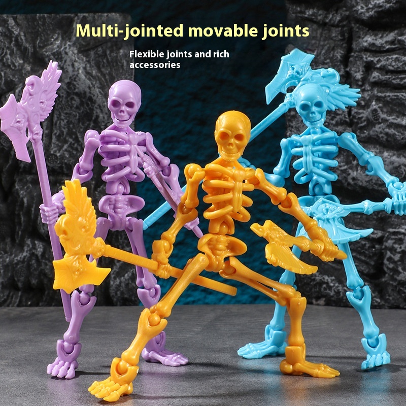 Movable Joint Three-dimensional Skull Decoration Puzzle Assembly Building Blocks
